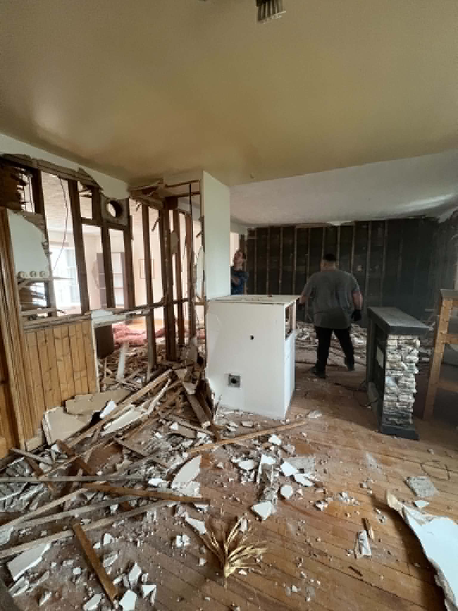 Chantier de démolition résidentielle